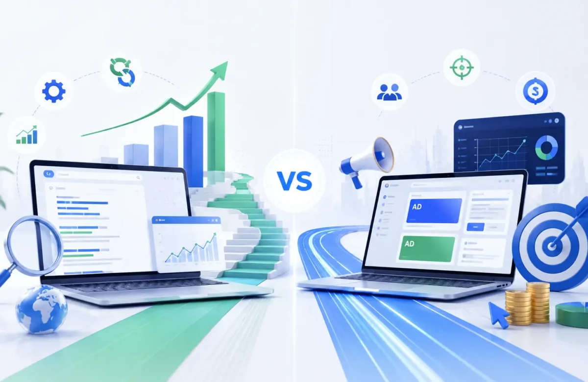 الفرق بين SEO والإعلانات المدفوعة